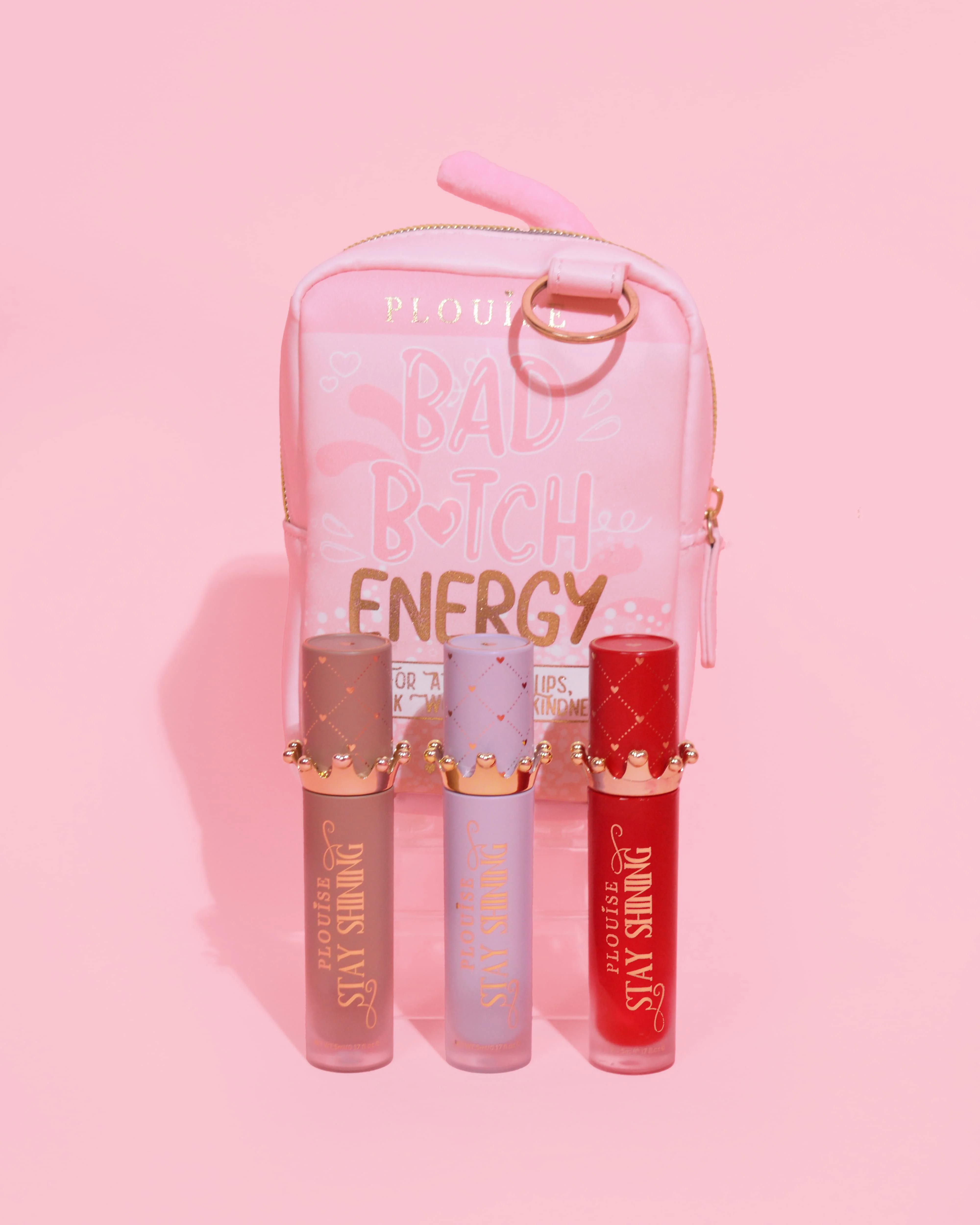 Gloss Boss Stay Shining Lip Oil Trio & Bag - Image 3