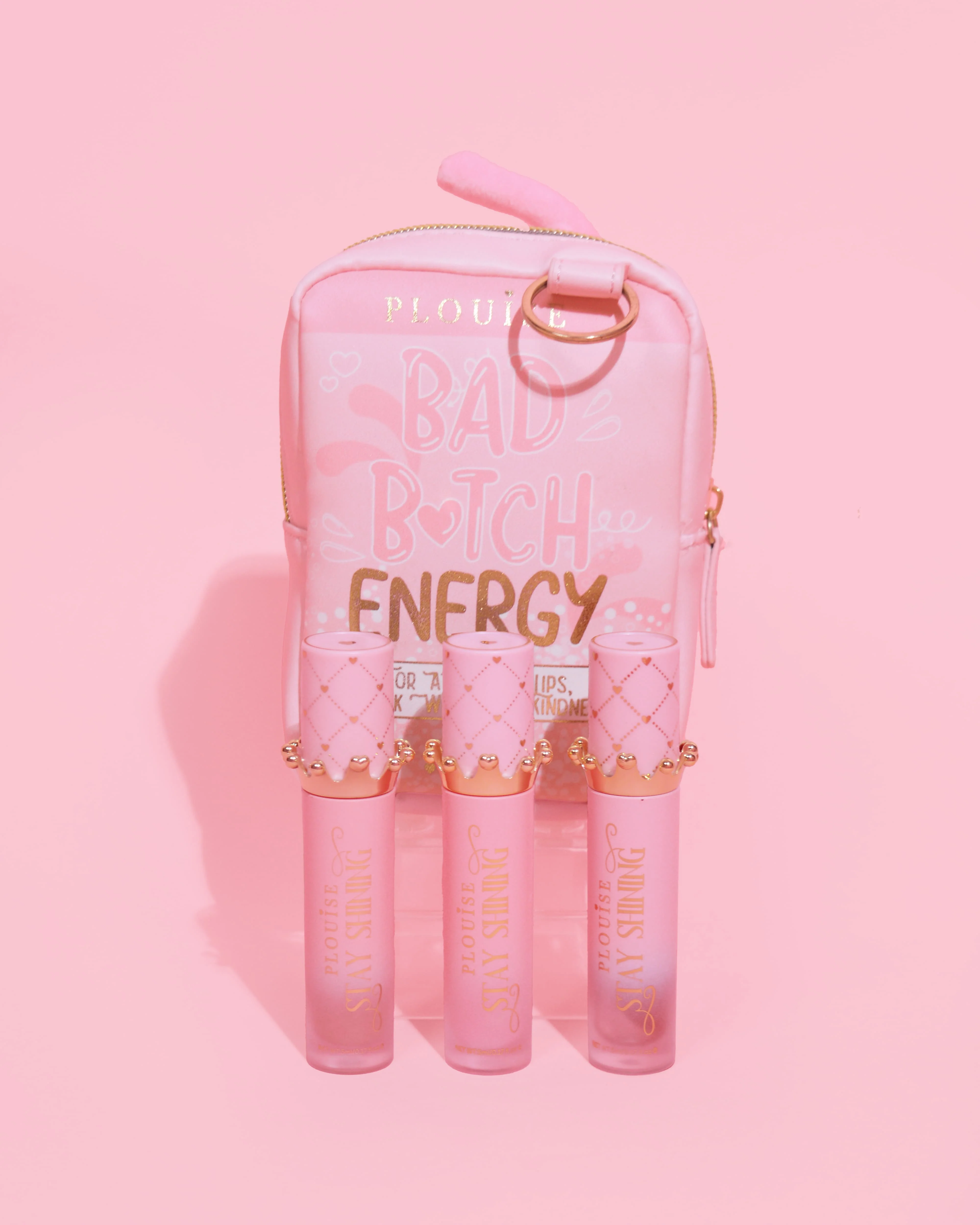 Gloss Boss Stay Shining Lip Oil Trio & Bag - Image 5