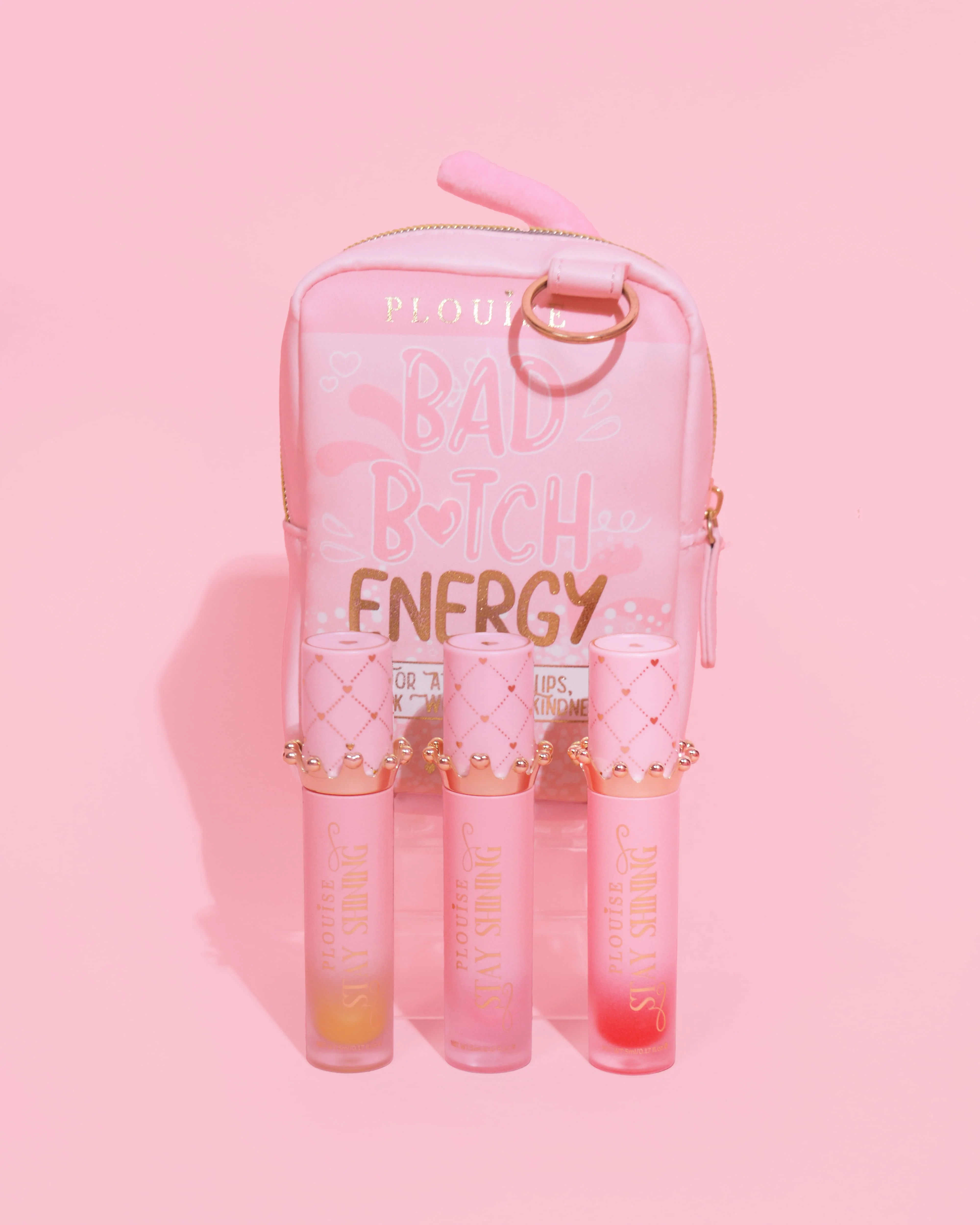 Gloss Boss Stay Shining Lip Oil Trio & Bag - Image 6