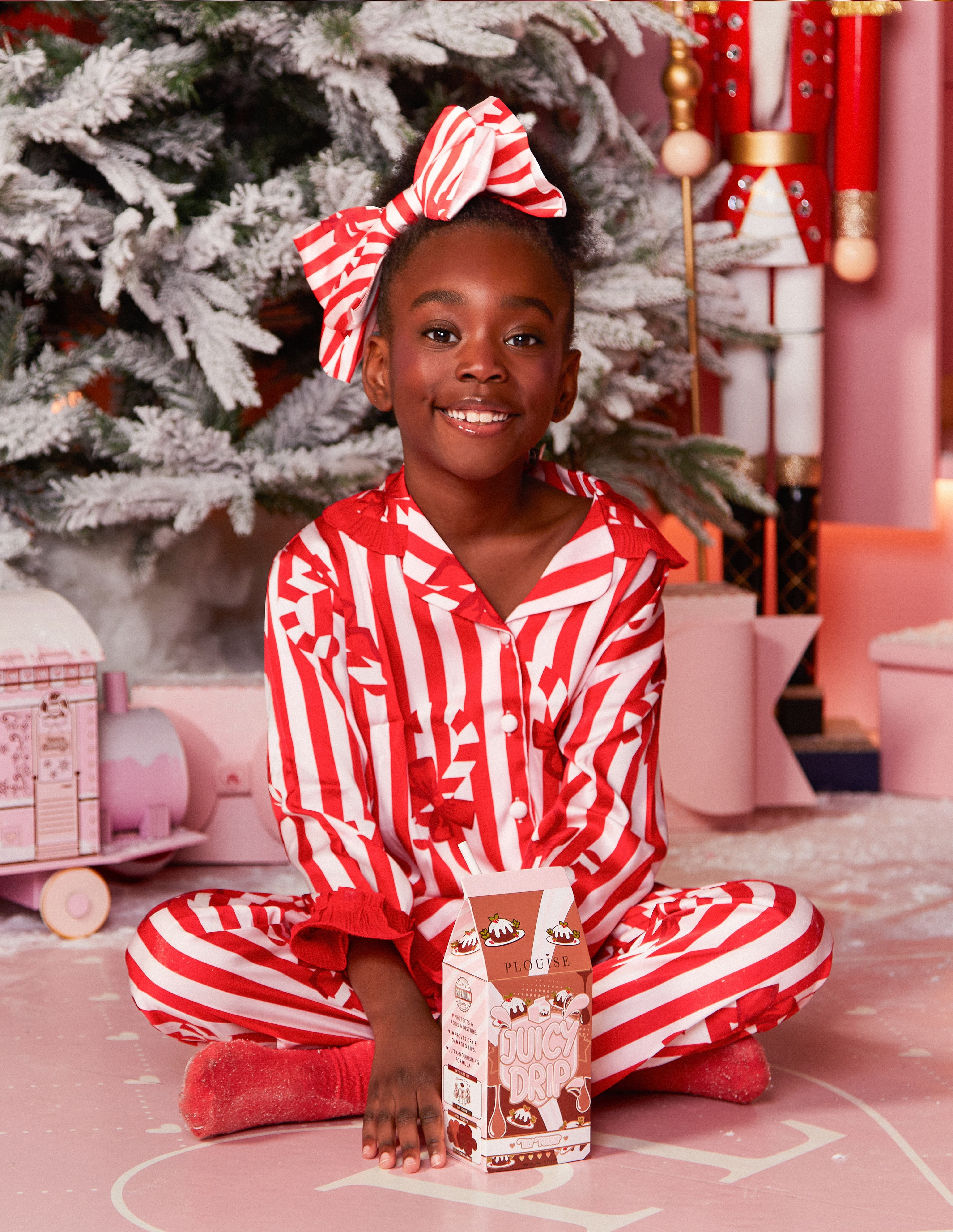 Kids Candy Cane Christmas Pyjamas - Image 3