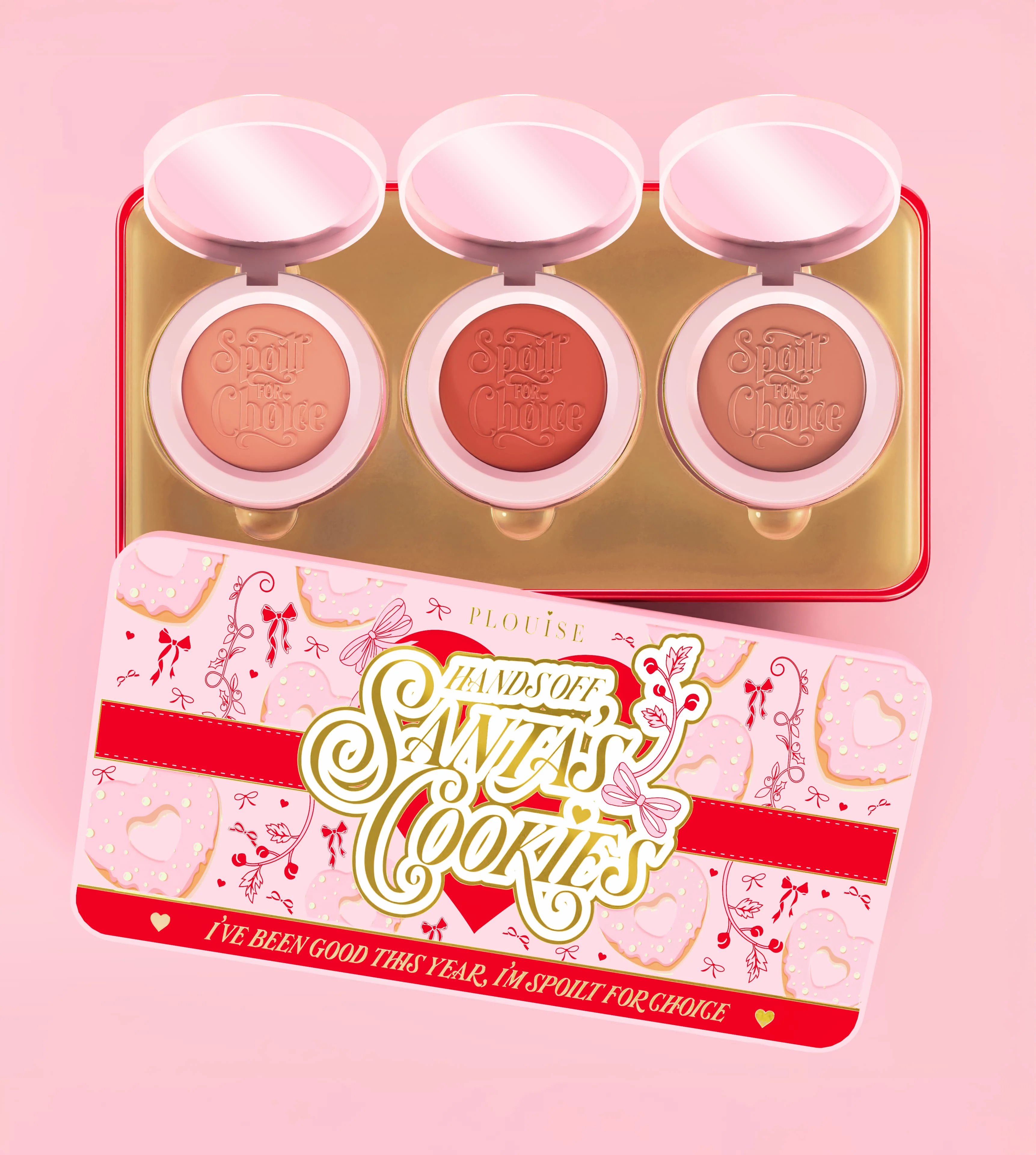 Santas Cookies Spoilt For Choice Blush Tin